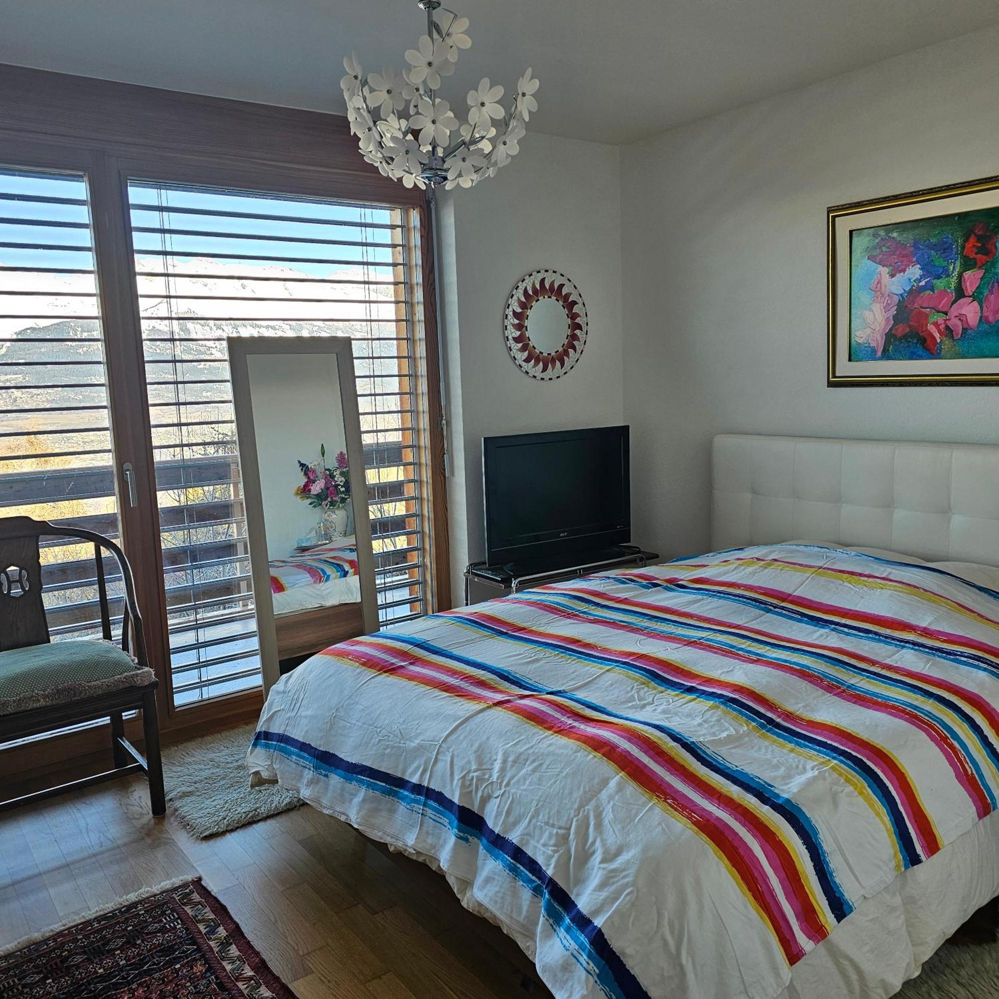 Appartement Meuble A Louer A Nax Exterior foto